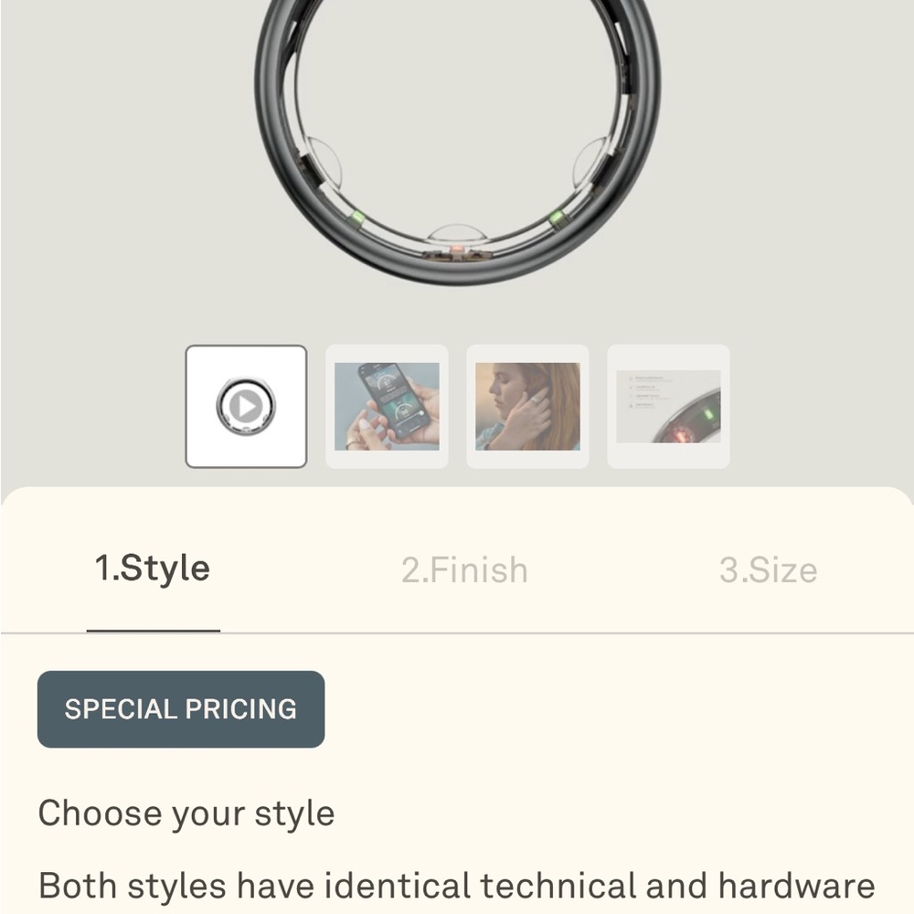 Oura Black Heritage Ring - Size 9 - Picture 3 of 3